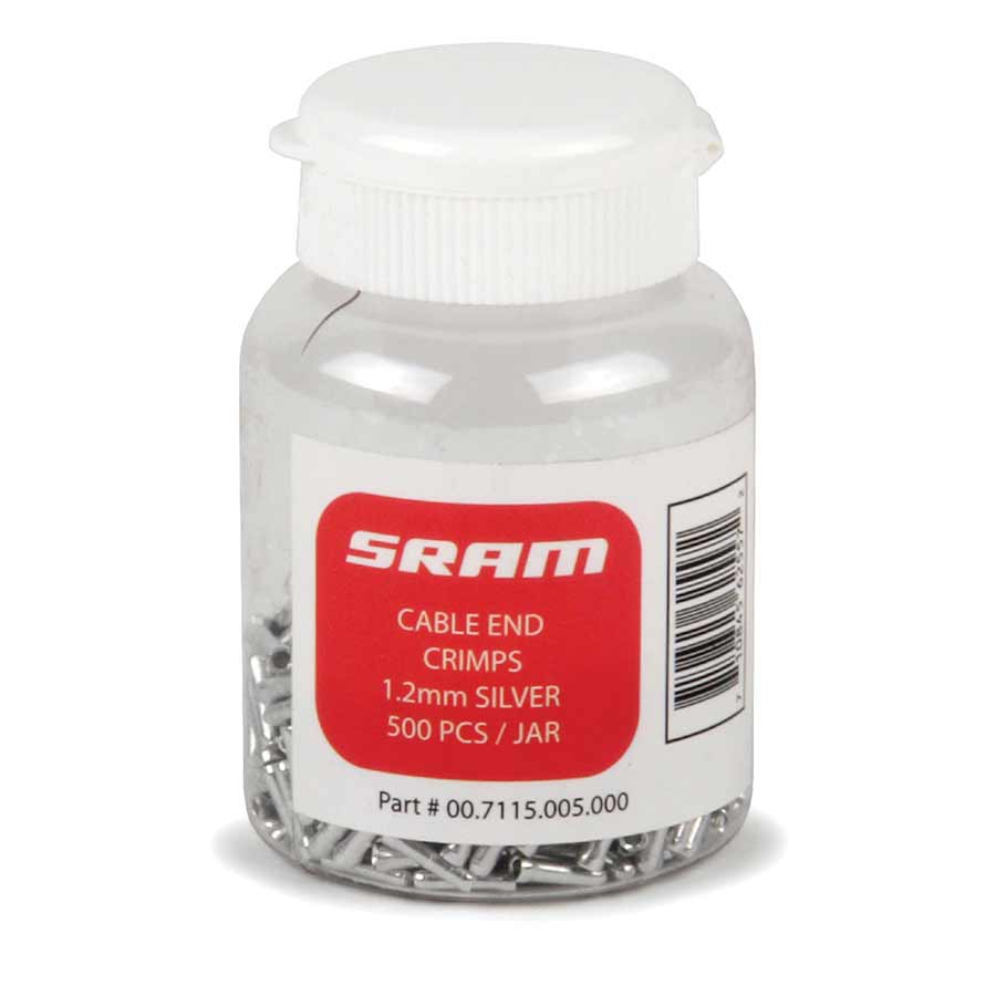 JAR OF 500 PITSTOP 1.2mm SHIFT CABLE ENDS - SILVER