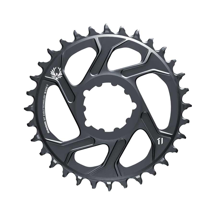 Eagle, Chainring, Teeth: 30, Speed: 11/12, BCD: Direct Mount, Aluminum, Grey, -4mm