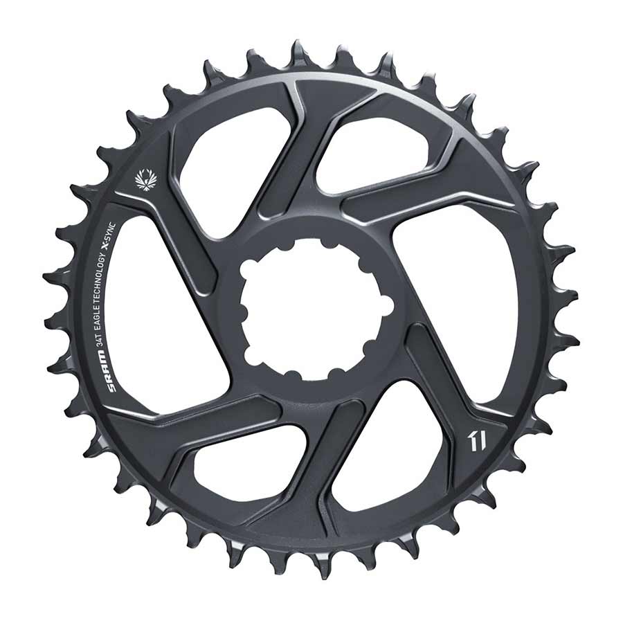 Eagle, Chainring, Teeth: 34, Speed: 11/12, BCD: Direct Mount, Aluminum, Lunar/Polar Grey, 3mm