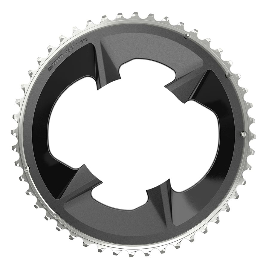 Rival D1 2x 107mm, Chainring, Teeth: 48, Speed: 12, BCD: 107mm, Bolts: 4, Aluminum, Black