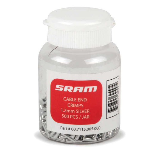 JAR OF 500 PITSTOP 1.8mm BRAKE CABLE ENDS - SILVER