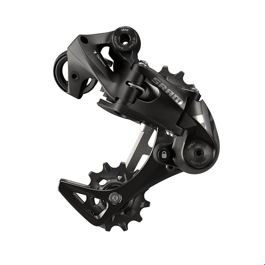 X01 DH, Rear Derailleur, Speed: 7, Cage: Short, Black