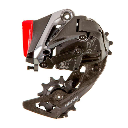 Red eTap AXS D1, Rear Derailleur, Speed: 12, Cage: Medium, Black
