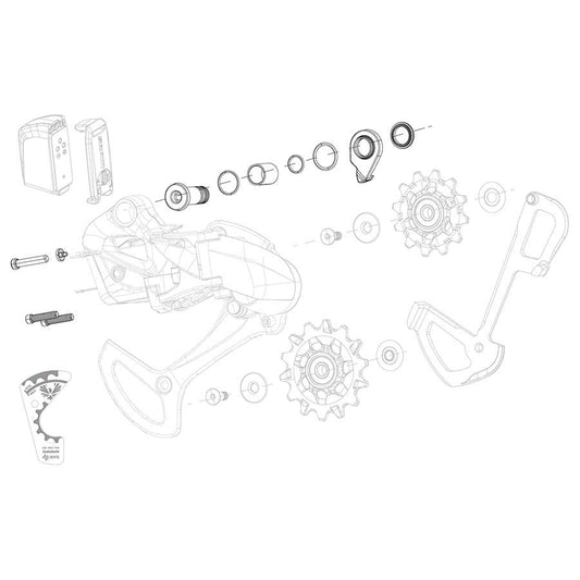XX1 Eagle AXS Bolt and Screw Kit, B-Bolt/Washer, B-Screw, and Limit Screws, Kit