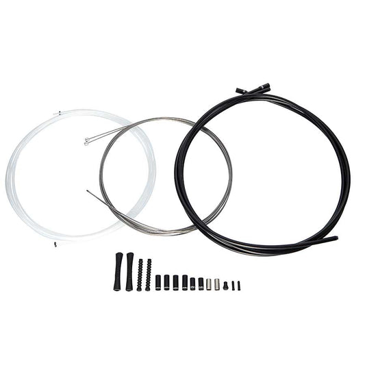 Slick Wire, Shifter Cable and Housing Set, Stainless Steel, Black, Shimano/Kit
