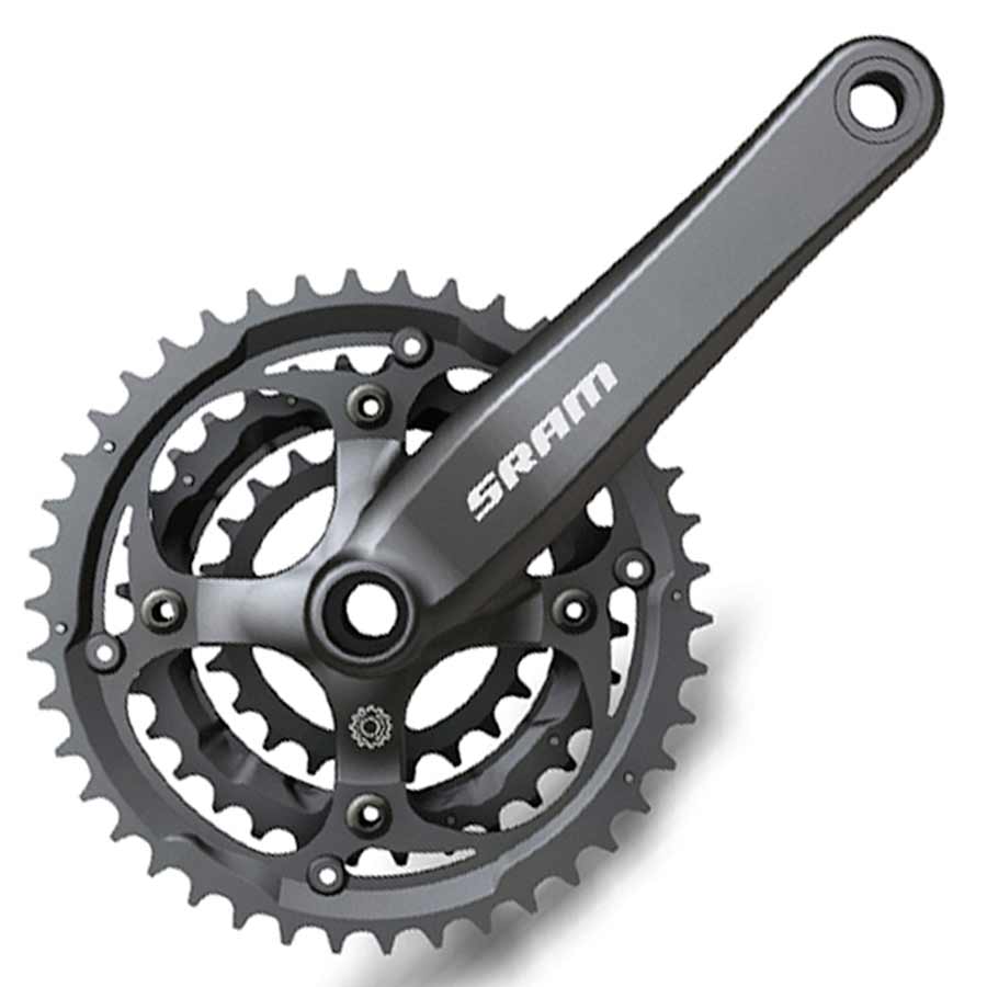 S600 3.0, Crankset, 8sp, 175mm, 22/32/42, BCD: 64/104, Square, CL: 51mm, Black