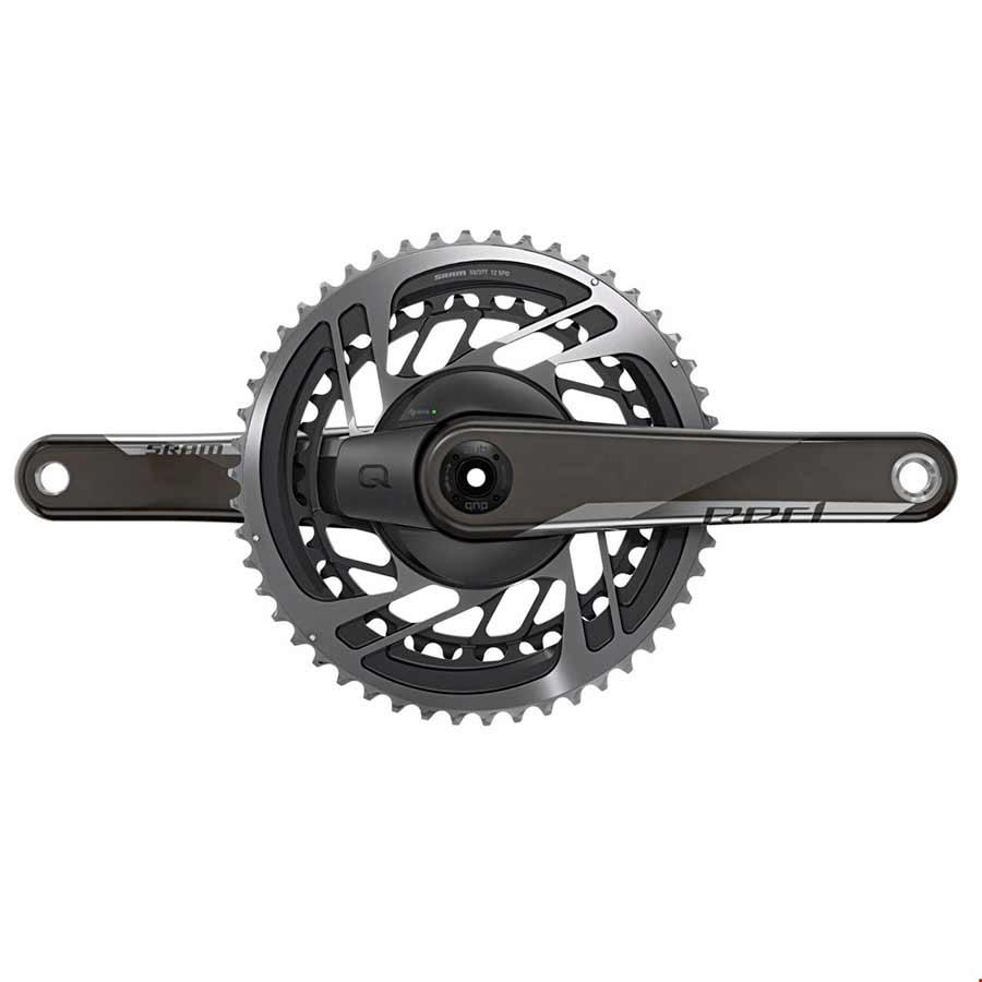 Red AXS Quarq, Power Meter Crankset, Speed: 12, Spindle: 28.99mm, BCD: Direct Mount, 46/33, DUB, 165mm, Black, Road
