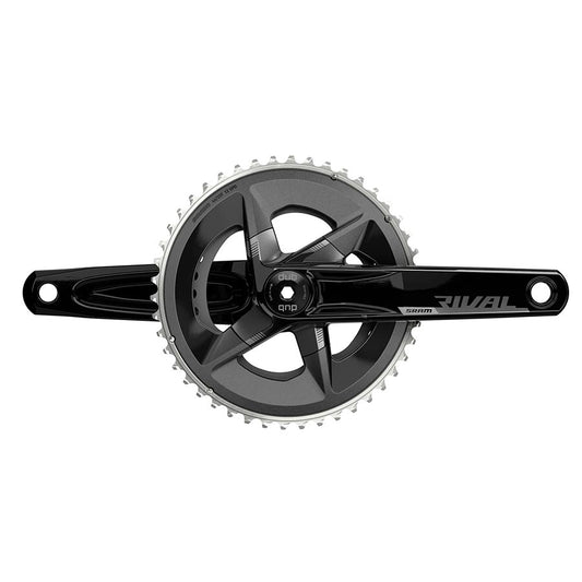 Rival D1 2x, Crankset, Speed: 12, Spindle: 28.99mm, BCD: 107, 46/33, DUB, 165mm, Black, Road Disc