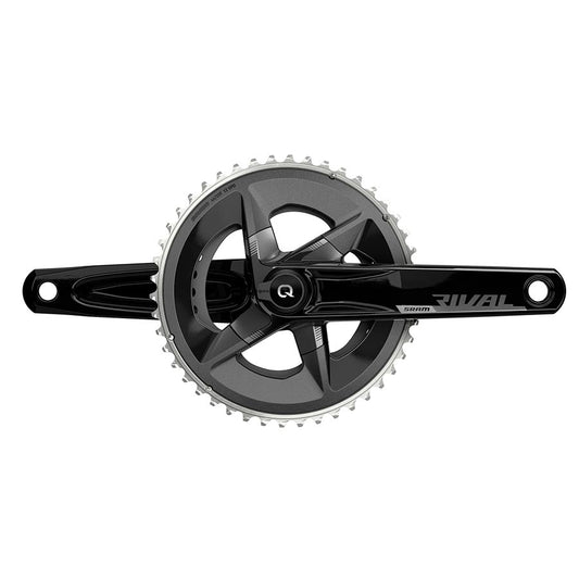Rival D1 Quarq 2x, Power Meter Crankset, Speed: 12, Spindle: 28.99mm, BCD: 107, 46/33, DUB, 160mm, Black, Road Disc