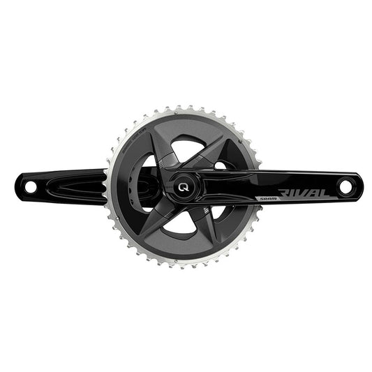 Rival D1 Quarq Wide 2x, Power Meter Crankset, Speed: 12, Spindle: 28.99mm, BCD: 94mm, 43/30, DUB, 175mm, Black, Road Disc