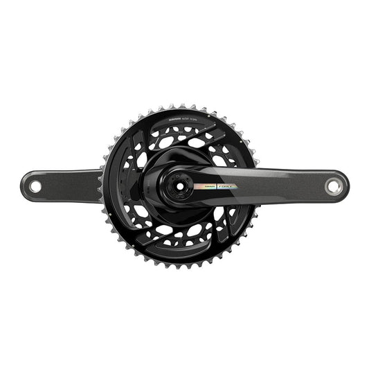 Force D2 2x, Crankset, Speed: 12, Spindle: 28.99mm, BCD: Direct Mount, 46/33, DUB, 165mm, Black, Road Disc