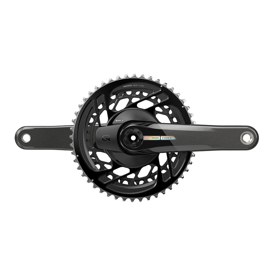 Force D2 2x, Power Meter Crankset, Speed: 12, Spindle: 28.99mm, BCD: Direct Mount, 46/33, DUB, 167.5mm, Black, Road Disc