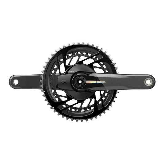 Force D2 2x, Power Meter Crankset, Speed: 12, Spindle: 28.99mm, BCD: Direct Mount, 50/37, DUB, 165mm, Black, Road Disc