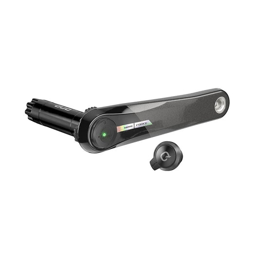 Force D2 PM Left Arm/Spindle, Power Meter Crankset, Spindle: 28.99mm, DUB, 165mm, Black, Road