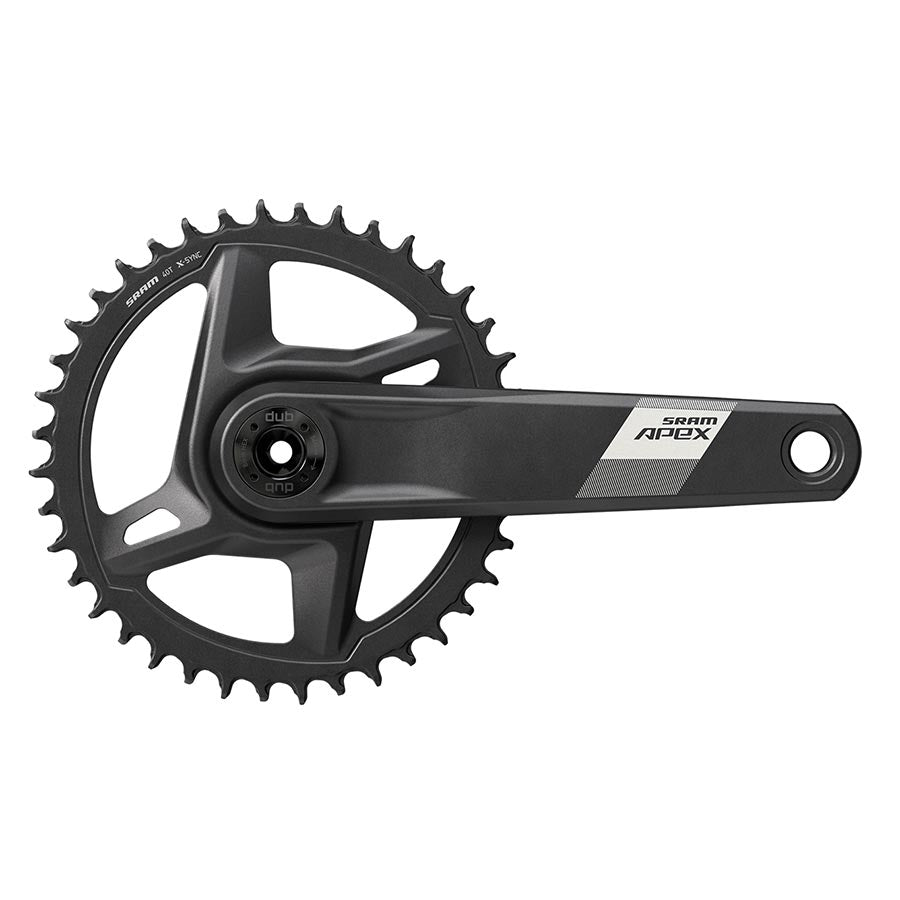 Apex D1, Crankset, Speed: 12, Spindle: 28.99mm, BCD: Direct Mount, 42, DUB, 175mm, Black, Road Disc
