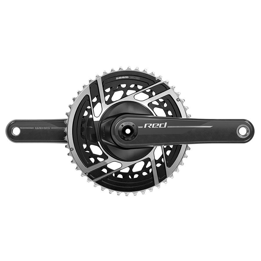 SRAM, Red DUB 2x E1, Crankset, Speed: 12, Spindle: 28.99mm, BCD: Direct Mount SRAM 8 Bolt, 48/35, DUB, 165mm, Black, Road