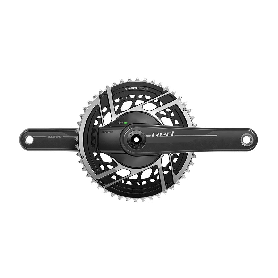 SRAM, Red AXS 2x Power Meter E1, Power Meter Crankset, Speed: 12, Spindle: 28.99mm, BCD: Direct Mount SRAM 8 Bolt, 50/37, DUB, 170mm, Black, Road