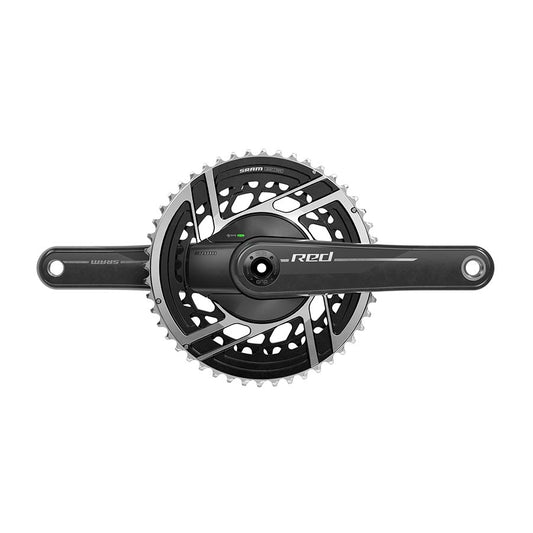 SRAM, Red AXS 2x Power Meter E1, Power Meter Crankset, Speed: 12, Spindle: 28.99mm, BCD: Direct Mount SRAM 8 Bolt, 50/37, DUB, 170mm, Black, Road