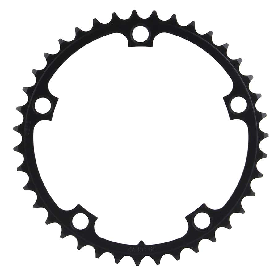 39T, 10 sp, BCD 130mm, 5-Bolt, Inner Chainring, For 39/48 ou 39/53, Aluminum, Black, 11.6215.197.010