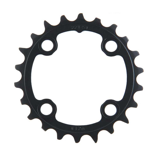 22T, 10 sp, BCD 64mm, 4-Bolt, Inner Chainring, For MTB triple, Aluminum, Black, 11.6215.188.370