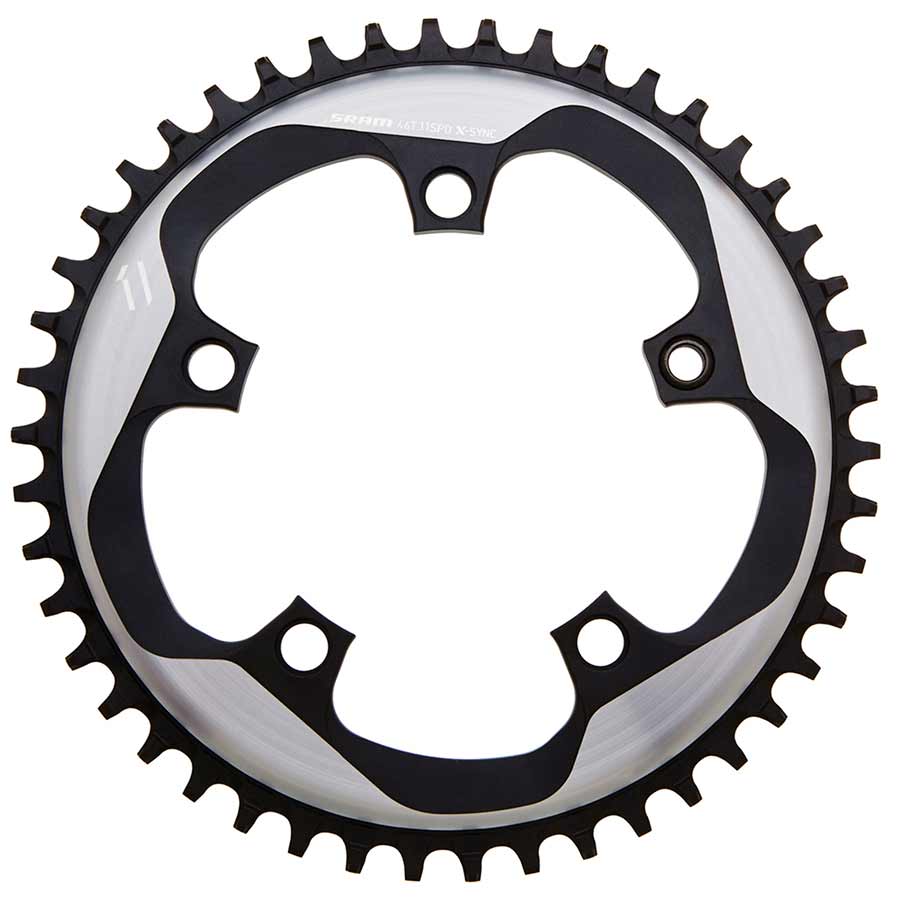 46T, 11sp, BCD: 110mm, 5 Bolts, X-Sync, Outer Chainring, For X-Sync, Aluminum, Grey, 11.6218.015.004