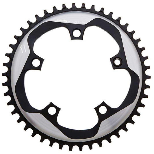 46T, 11sp, BCD: 110mm, 5 Bolts, X-Sync, Outer Chainring, For X-Sync, Aluminum, Grey, 11.6218.015.004