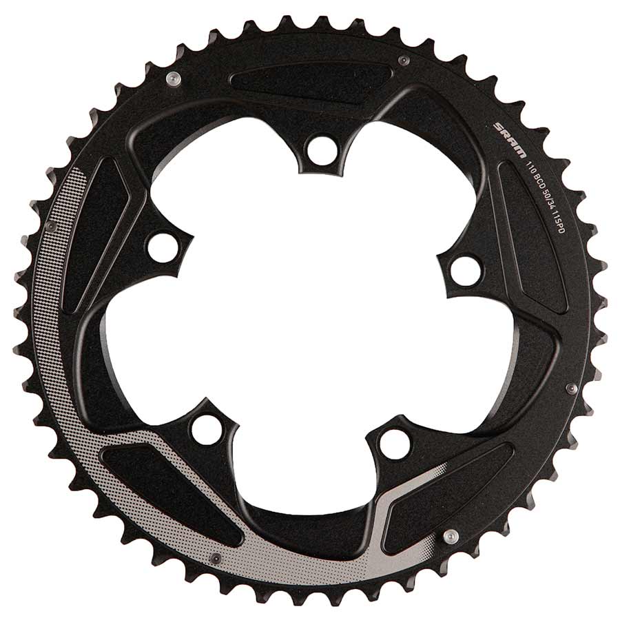 50T, 11sp, BCD: 110mm, 5 Bolts, Road X-Glide, Outer Chainring, For 34/50, Aluminum, Silver, 11.6218.016.001