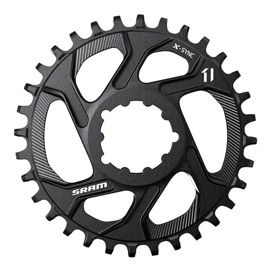 X-Sync, 28T, 11sp, Direct Mount Chainring, Offset 6mm, For single speed, Aluminum, Black