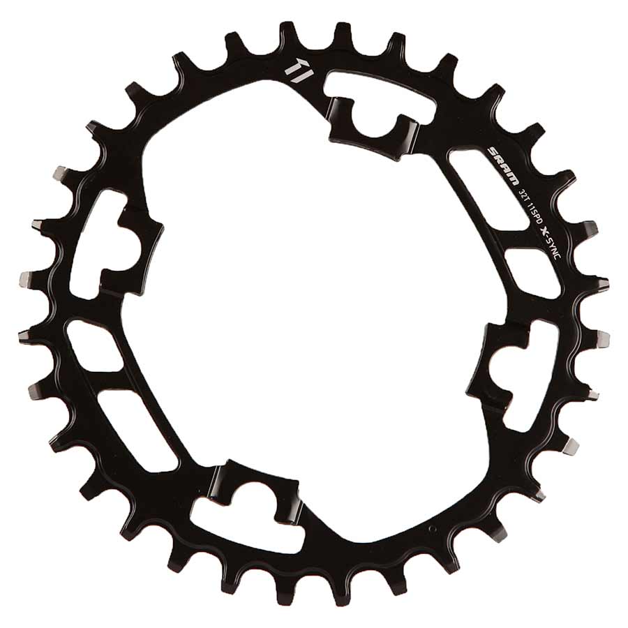 X-Sync, 32T, 11sp, BCD: 94mm, 4 Bolt, Single Chainring, Steel, Black