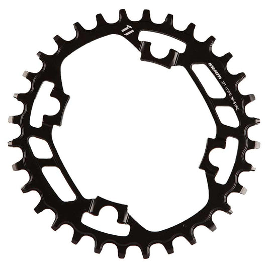 X-Sync, 32T, 11sp, BCD: 94mm, 4 Bolt, Single Chainring, Steel, Black