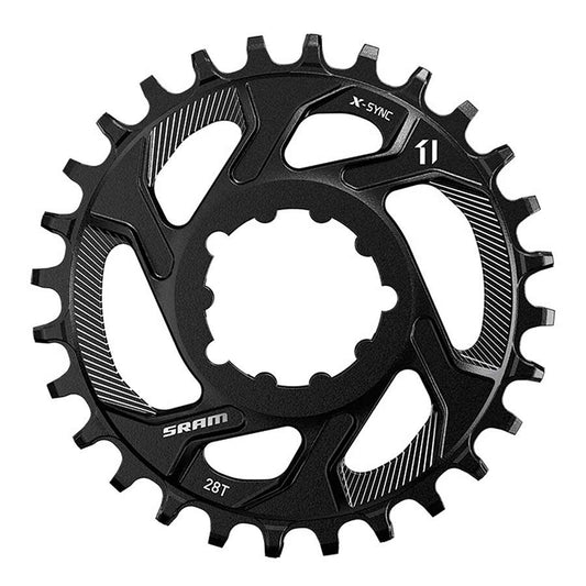 X-Sync, 28T, 11sp, Direct Mount Chainring, Offset 3mm, Steel, Black