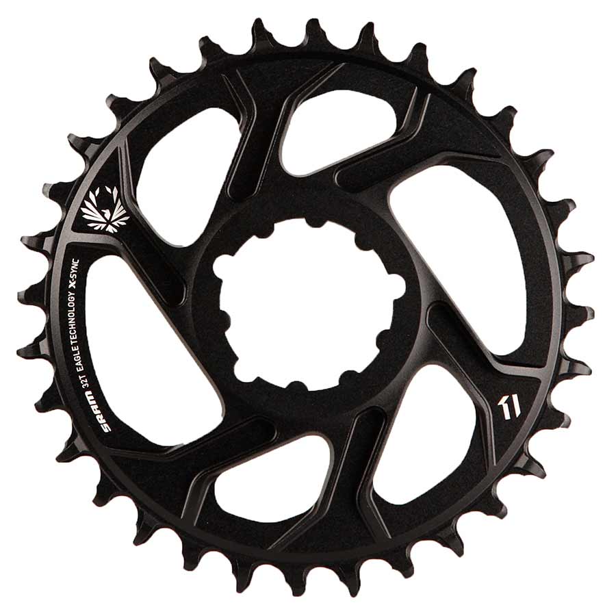 X-Sync 2, 6mm offset, 32T, 12sp., BCD: Direct Mount, Single Chainring, Aluminum, Black