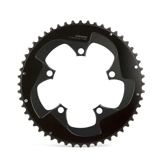 Red B2, 52T, 11sp, BCD: 110mm, Chainring, Aluminum, Black