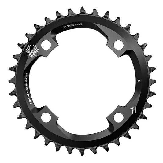 X-SYNC 2, 36 Chainring, 12sp, BCD: 104, Aluminum, Black