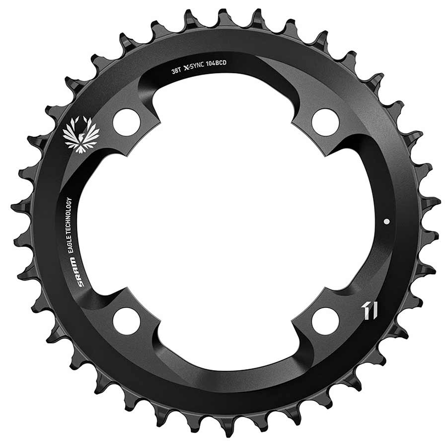 X-SYNC 2, 38 Chainring, 12sp, BCD: 104, Aluminum, Black