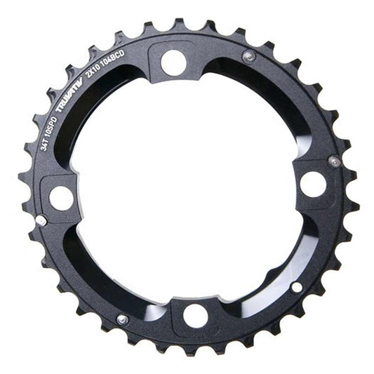 34T Chainring, 10sp, BCD: 104, Aluminum, Black