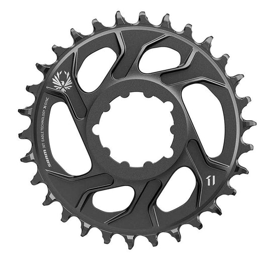 X-SYNC 2 Steel 3mm, Chainring, Teeth: 30, Speed: 11/12, BCD: Direct Mount, Single, Steel, Black