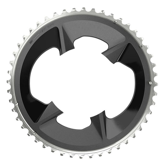 Rival D1 2x 107mm, Chainring, Teeth: 48, Speed: 12, BCD: 107mm, Bolts: 4, Aluminum, Black