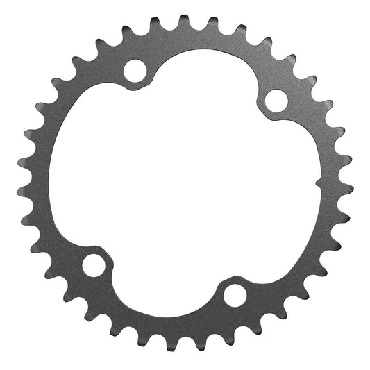 Rival D1 2x 107mm, Chainring, Teeth: 35, Speed: 12, BCD: 107mm, Bolts: 4, Aluminum, Black