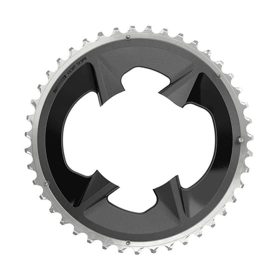 Rival D1 Wide 94mm, Chainring, Teeth: 43, Speed: 12, BCD: 94mm, Bolts: 4, Aluminum, Black