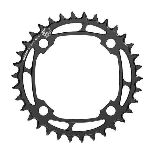 X-Sync 2 Steel 104mm BCD, Chainring, Teeth: 34, Speed: 11/12, BCD: 104, Bolts: 4, Steel, Black