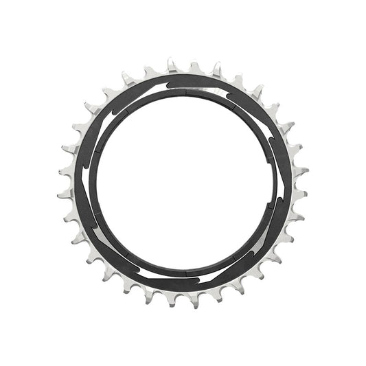 Eagle T-Type Thread Mount 3mm Offset, Chainring, Teeth: 32, Speed: 12, BCD: Thread Mount, Aluminum, Black