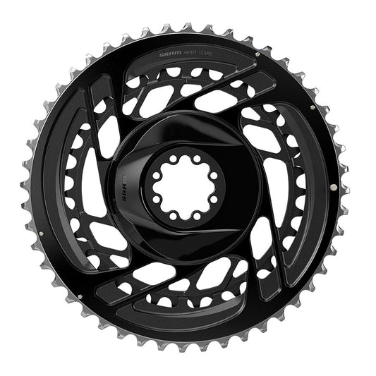 Force D2 2x Chainring Kit, Chainring, Teeth: 35/48, Speed: 12, BCD: Direct Mount, Aluminum, Black