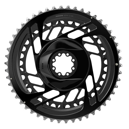 Force D2 2x Chainring Kit, Chainring, Teeth: 37/50, Speed: 12, BCD: Direct Mount, Aluminum, Black