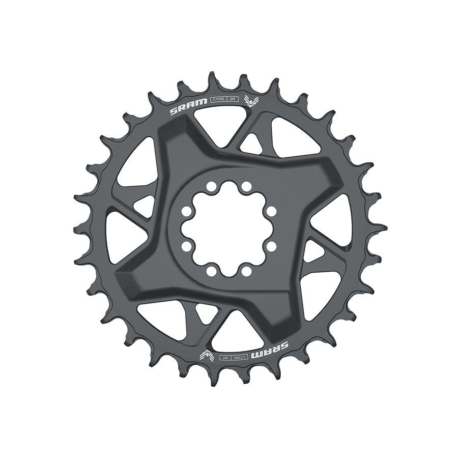 GX Eagle T-Type DM, Chainring, Teeth: 30, Speed: 12, BCD: Direct Mount SRAM 8 Bolt, Aluminum, Grey