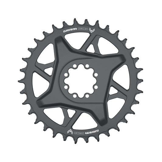 GX Eagle T-Type DM, Chainring, Teeth: 34, Speed: 12, BCD: Direct Mount SRAM 8 Bolt, Aluminum, Grey