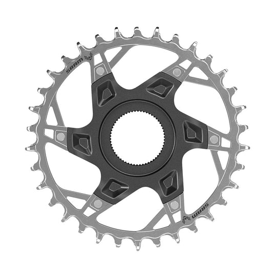 XX T-Type Fazua, Chainring, Teeth: 34, Speed: 12, BCD: Direct Mount, Aluminum/Steel, Silver