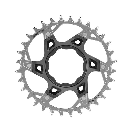 XX T-Type TQ, Chainring, Teeth: 32, Speed: 12, BCD: Direct Mount, Aluminum/Steel, Silver