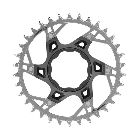 XX T-Type TQ, Chainring, Teeth: 34, Speed: 12, BCD: Direct Mount, Aluminum/Steel, Silver