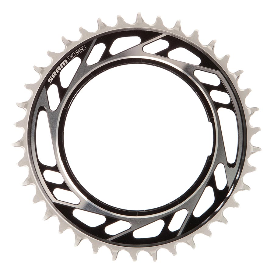 SRAM, Road Thread Mount E1, Chainring, Teeth: 38, Speed: 12/13, BCD: Thread Mount, Aluminum